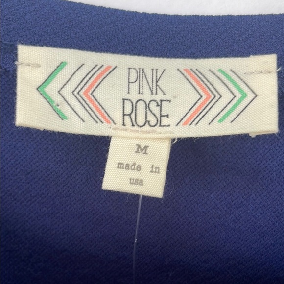 Pink Rose Blue Casual Sheath Dress Medium - Picture 4 of 12